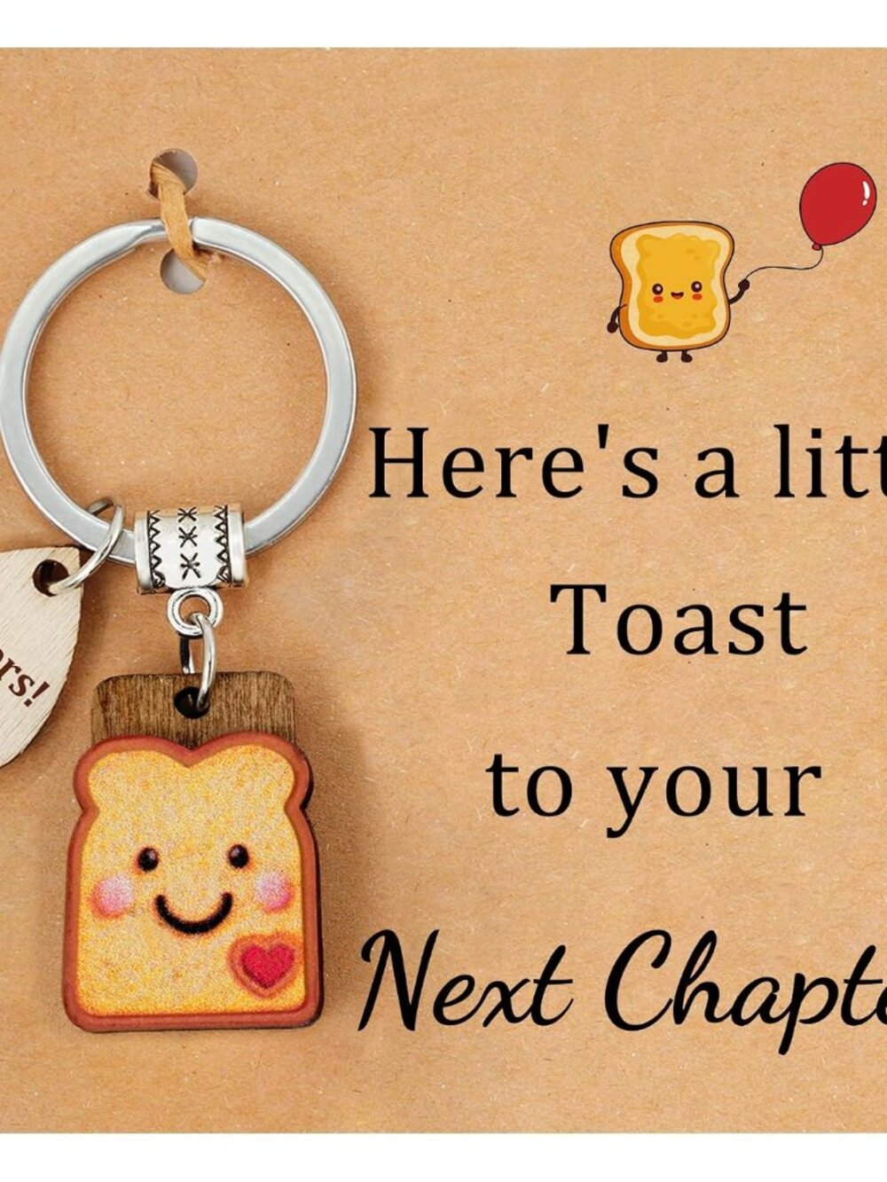 Toast Keychain for Girls New Beginnings Congratulations Gifts